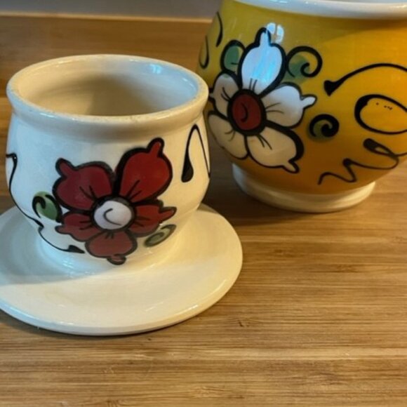 Vintage Marie France signed egg cooker Quebec Pottery art Egg cooker - Picture 7 of 7